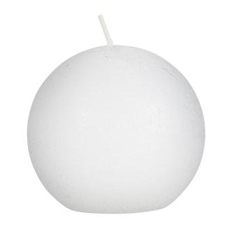 Pirkka rustiikkikynttilä pallo 76mm valkoinen
