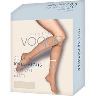 Classic Vogue Support Knee 20 den polvisukat musta