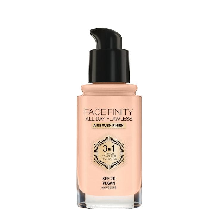 Max Factor Facefinity All Day Flawless 3in1 Foundation 55 Beige meikkivoide SK20 30ml