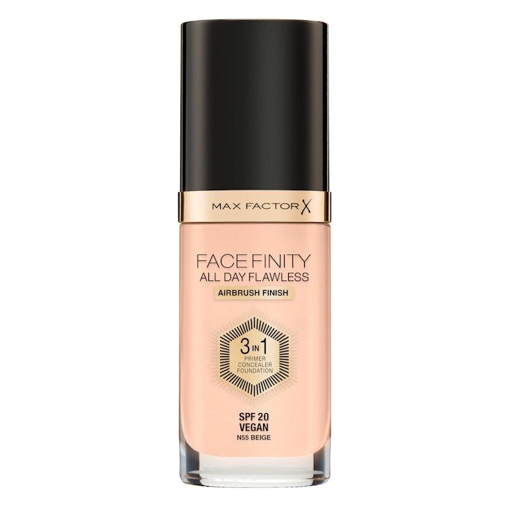 Max Factor Facefinity All Day Flawless 3in1 Foundation 55 Beige meikkivoide SK20 30ml