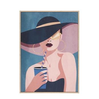 4Living Hattupäinen nainen taulu 50 x 70 cm