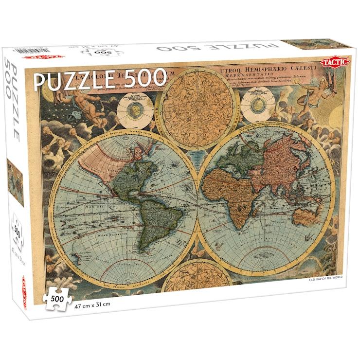 Tactic 500 palaa Old Map of the World palapeli