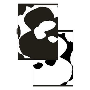 Ratia Blossom käsipyyhe 50x70 cm musta-valkoinen