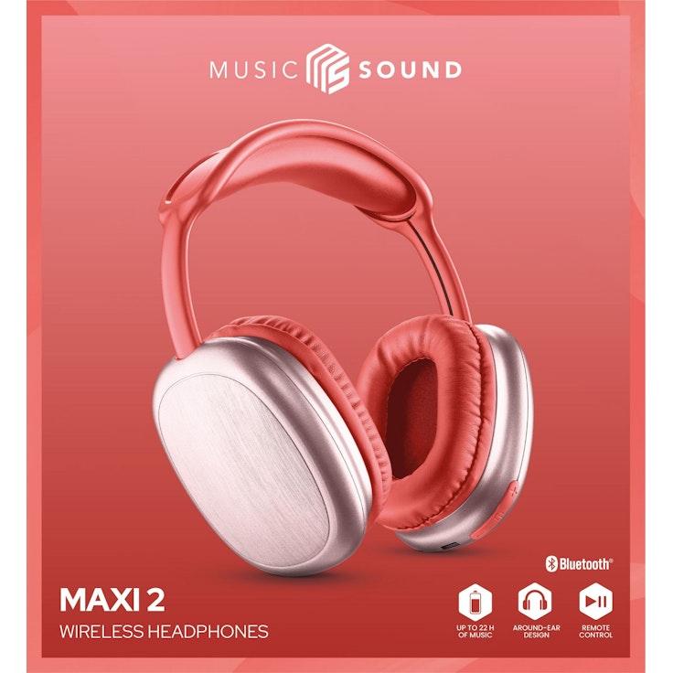 MusicSound Maxi 2 langattomat sankakuulokkeet punainen