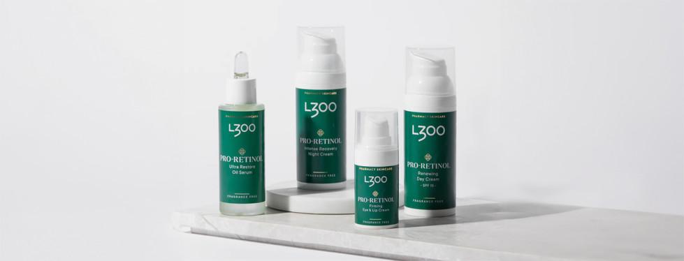 L300 Pro-Retinol apteekkilaatuinen ihonhoitosarja ikääntymisen merkkejä vastaan 