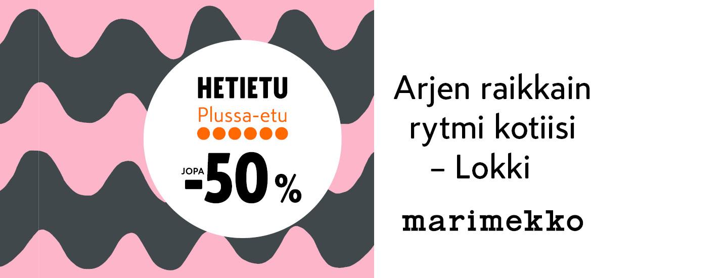Marimekon Lokki-tuotteita nyt jopa -50 % Plussa-kortilla