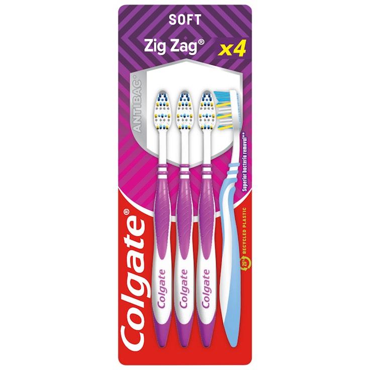 Colgate ZigZag Plus Antibac hammasharja 4kpl soft