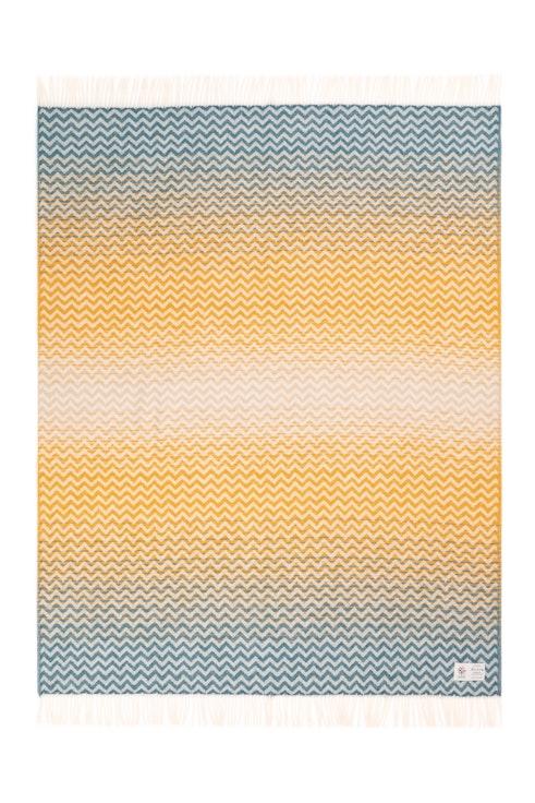 Barker Textiles villahuopa Zig Zag Gradient vihertävä 130x170 cm