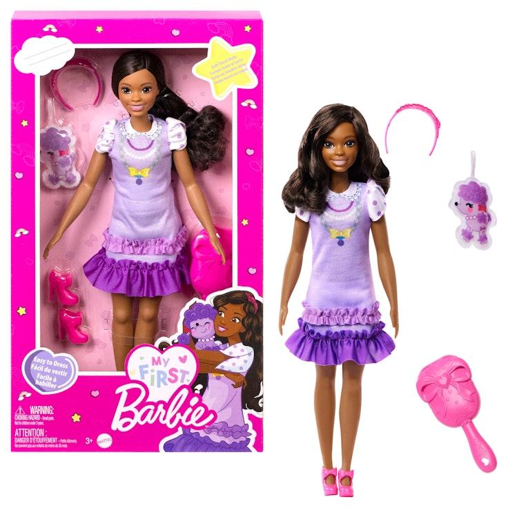 My First Barbie Brooklyn -muotinukke ja puudelipehmo
