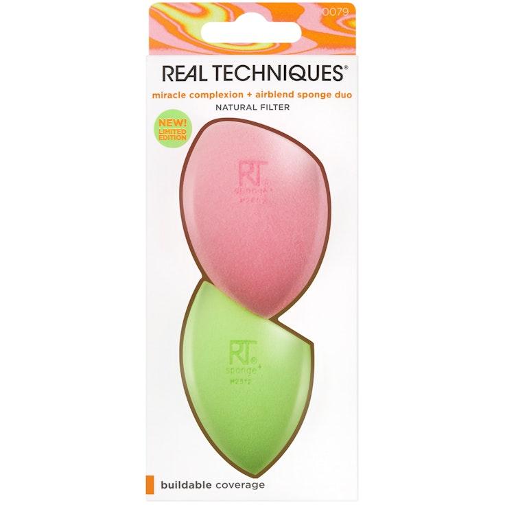Real Techniques Orange Crush Miracle Complexion & Miracle Airblend -meikkisieniduo