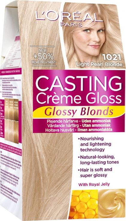 Loreal Casting Creme Gloss Glossy Blonds kevytväri 1021 Light Pearl Blonde Kirkas Helmenvaalea