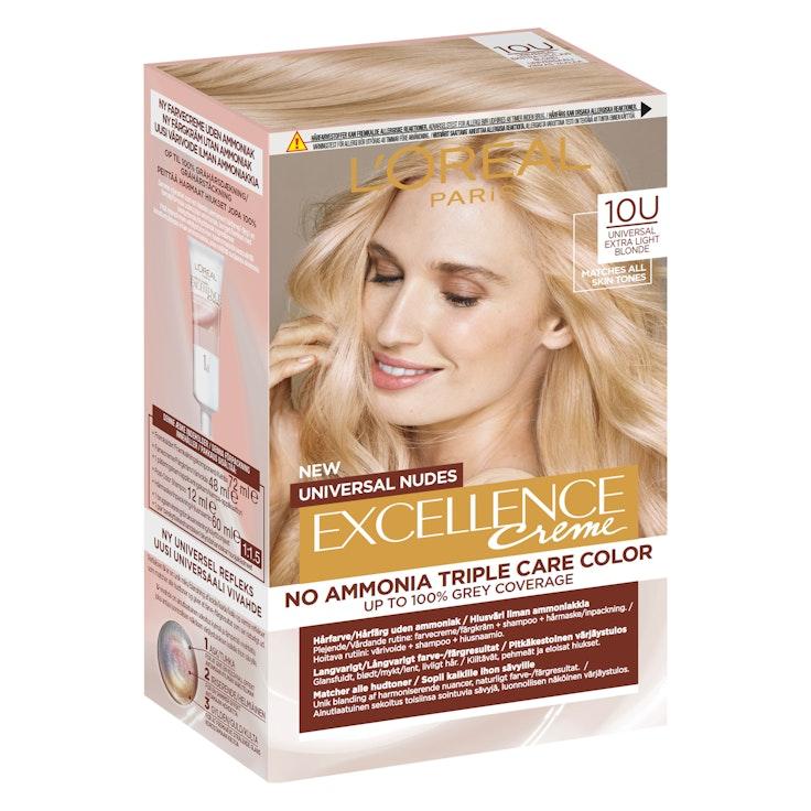 L'Oréal Paris Excellence Creme 10U Universal Lightest Blonde kestoväri ilman ammoniakkia 1kpl