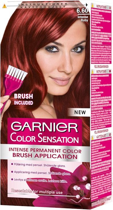 Garnier Color Sensation kestoväri 6.60 Intense Ruby Intensiivinen punainen kestoväri