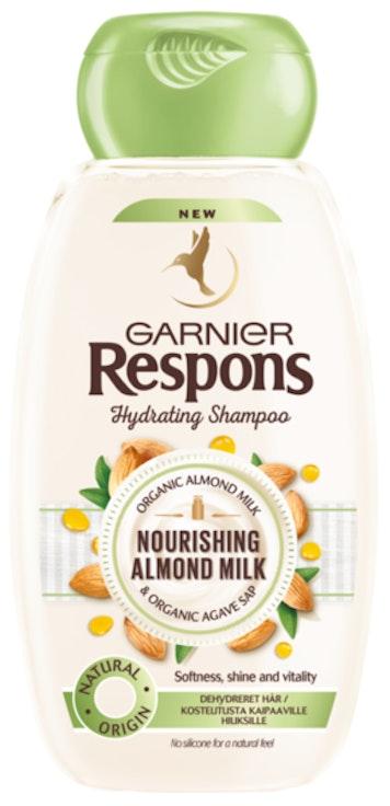 Garnier Respons shampoo 250ml Nourishing Almond Milk kosteutusta kaipaaville hiuksille