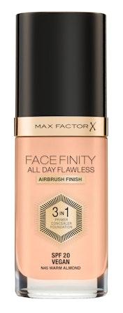 Max Factor Facefinity All Day Flawless 3in1 Foundation 45 Warm Almond meikkivoide SK20 30 ml