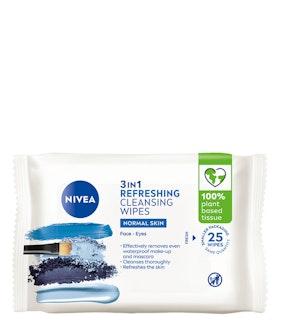 Nivea 3-in-1 refreshing wipes puhdistusliinat 25kpl