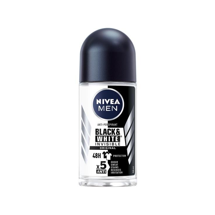 NIVEA MEN 50ml Invisible For Black & White Original Deo Roll-on -antiperspirantti