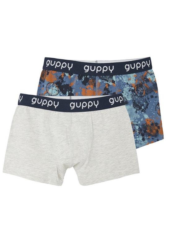 Guppy lasten bokserit Dawit 2-pack sininen & harmaa