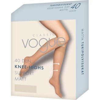 Classic Vogue Support Knee 40 den polvisukat natural
