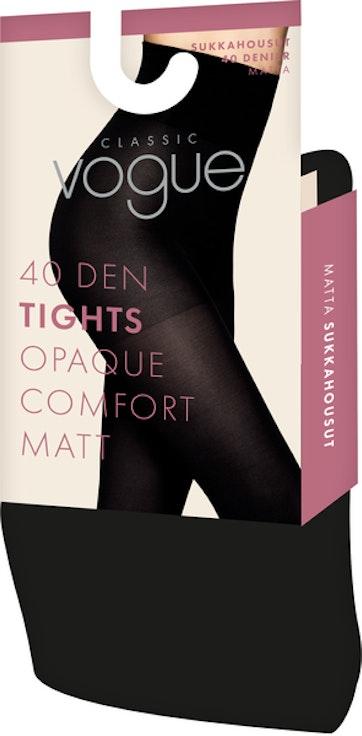 Classic Vogue Comfort Opaque 40 den sukkahousut musta