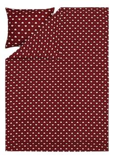 Nanso Onnellinen pussilakanasetti 150 x 210 cm + 50 x 60 cm punainen