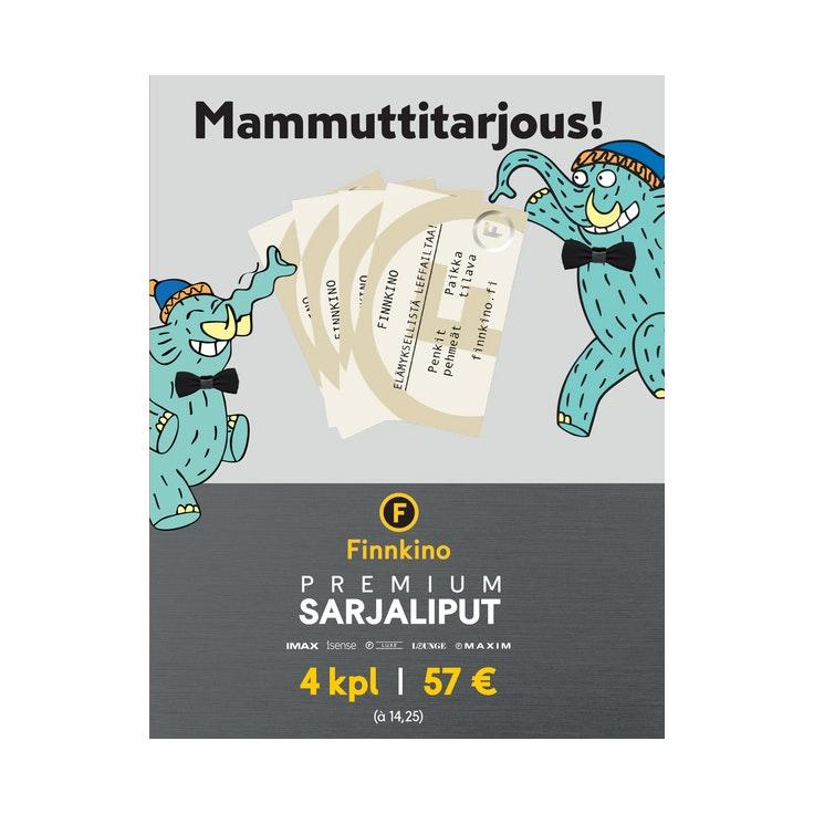 Finnkino 4 kpl superliput Mammutti