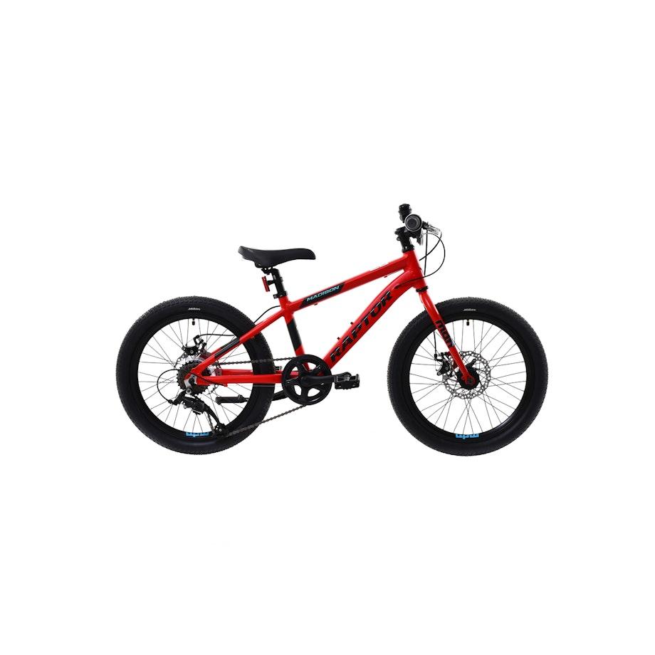 Madison Raptor lasten polkupyörä 20" disc 1x7 matta punainen
