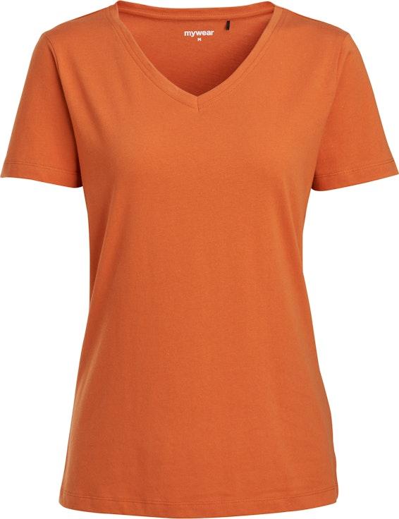 mywear naisten t-paita Alisa oranssi