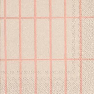 Marimekko lautasliina 20kpl 33cm Tiiliskivi vaaleanpunainen pellava