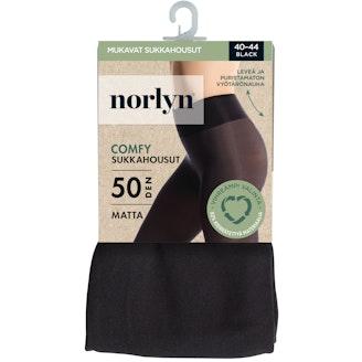 Norlyn A41615 Comfy 3D 50 den sukkahousut musta