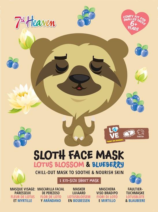 7th Heaven Sloth Face Mask Lotus Blossom & Blueberry kangasnaamio 1 kpl