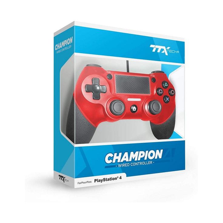 TTX Tech Champion PS4-peliohjain punainen